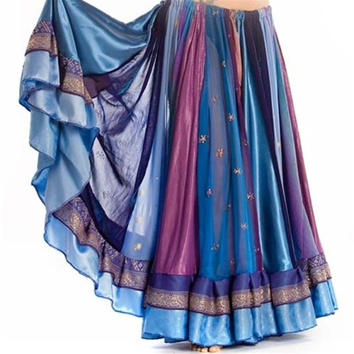 Arsimus Belly Dance Gypsy Skirt with Coins Skirt Only 